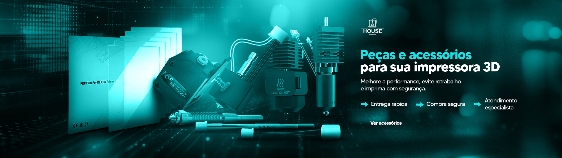 PEÇAS E ACESSÓRIOS PARA IMPRESSORA 3D