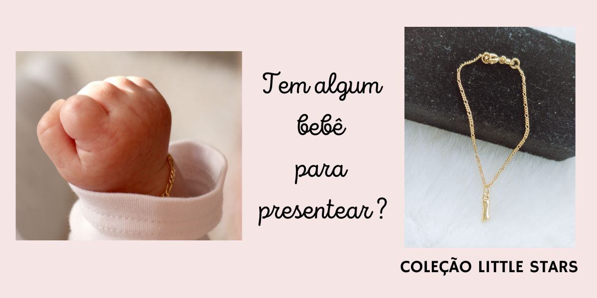COLEÇÃO LITTLE STARS - BRINCOS E PULSEIRAS INFANTIS