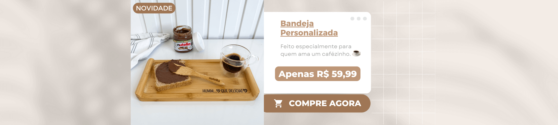 Bandeja 28x13 cm
