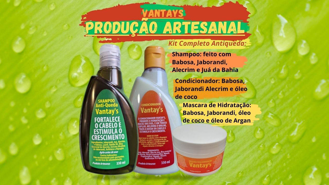 Shampoo e Condiciondor antiqueda (Babosa, Jaborandi, Juá  e Alecrim)