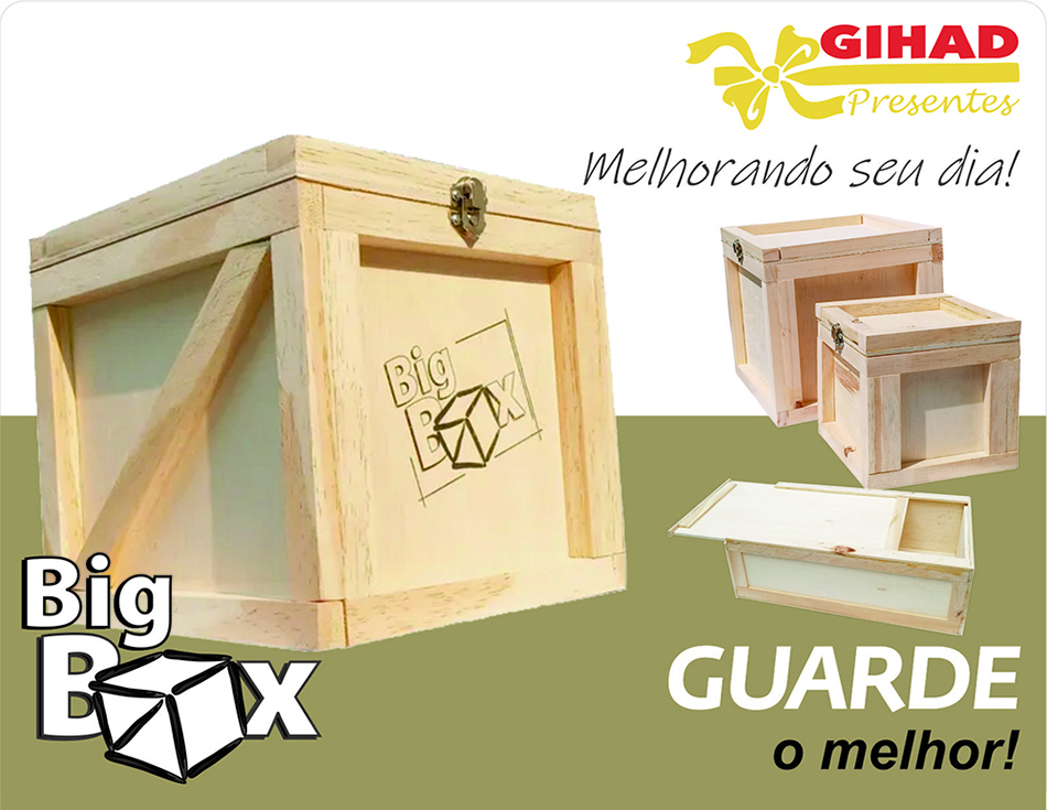 Big Box - Caixa Madeira para Embalagens e Kits Especiais
