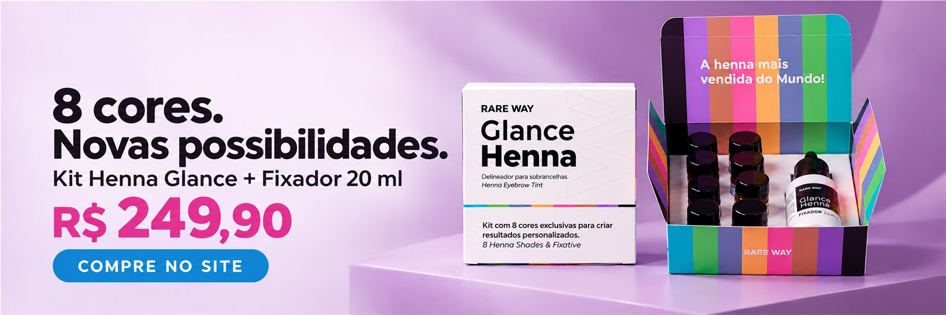 Kit Henna Glance 8 Cores
