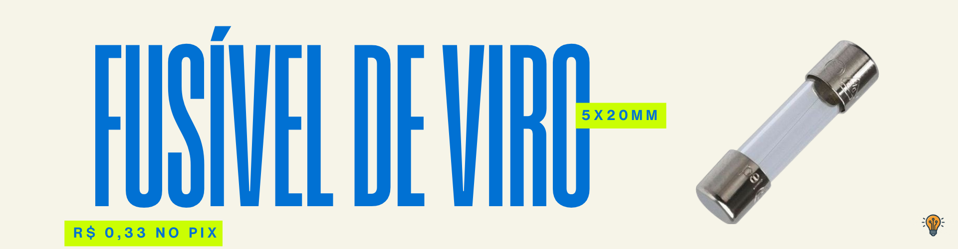 Fusível de vidro 5x20