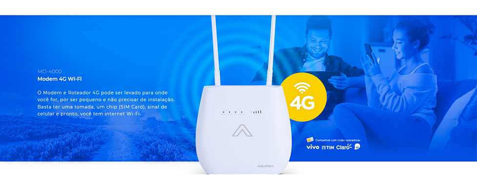 Modem 4G Wi-Fi - MD-4000 - Aquário