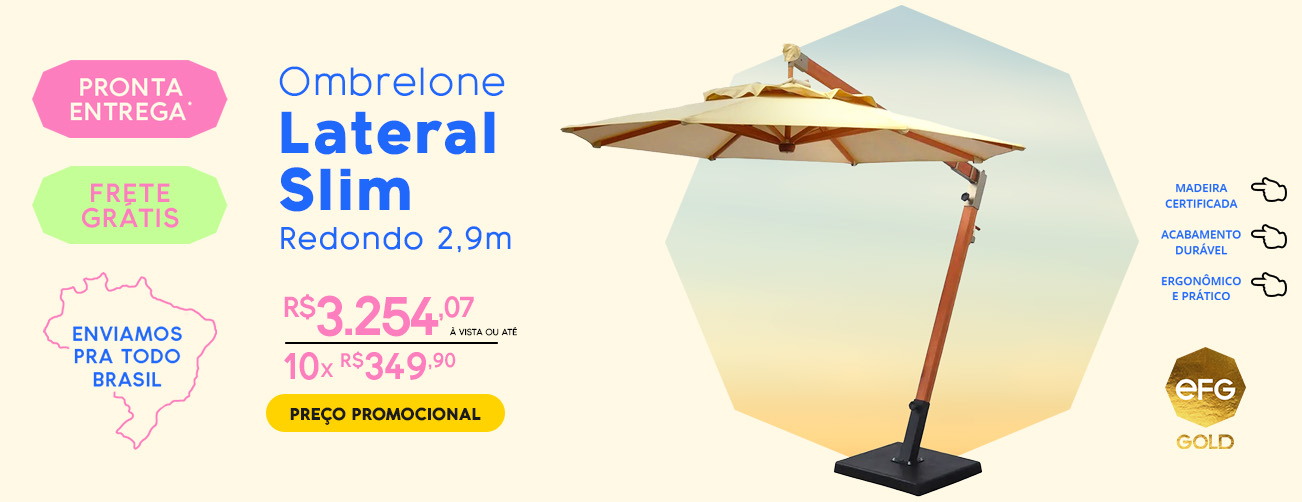 2,9m Redondo Slim Pronta Entrega