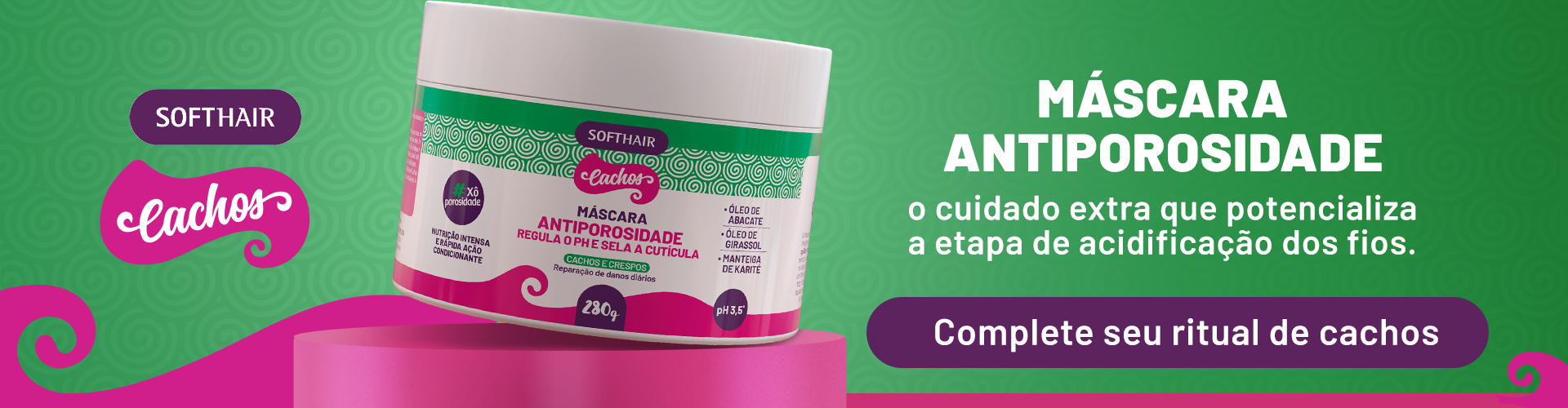 Máscara Antiporosidade Cachos