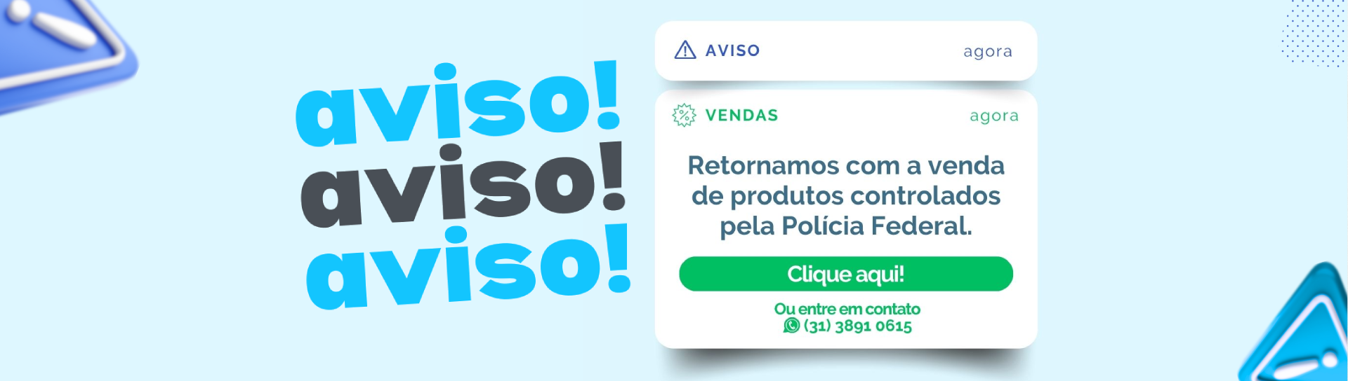 Aviso Produtos Controlados
