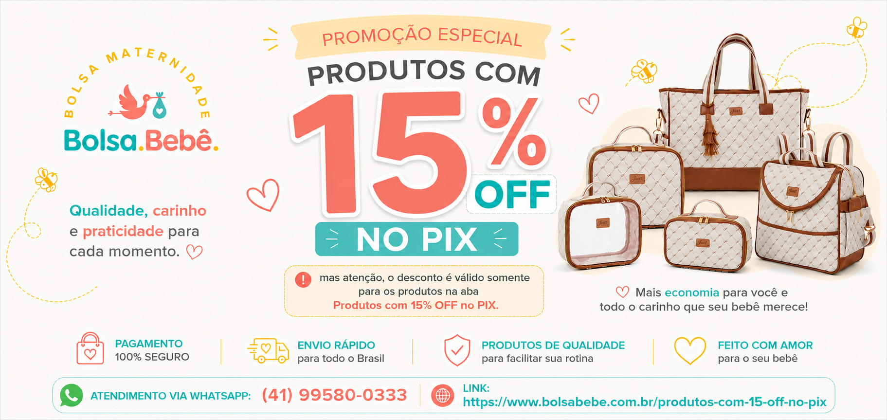 Produtos com 15% OFF no PIX