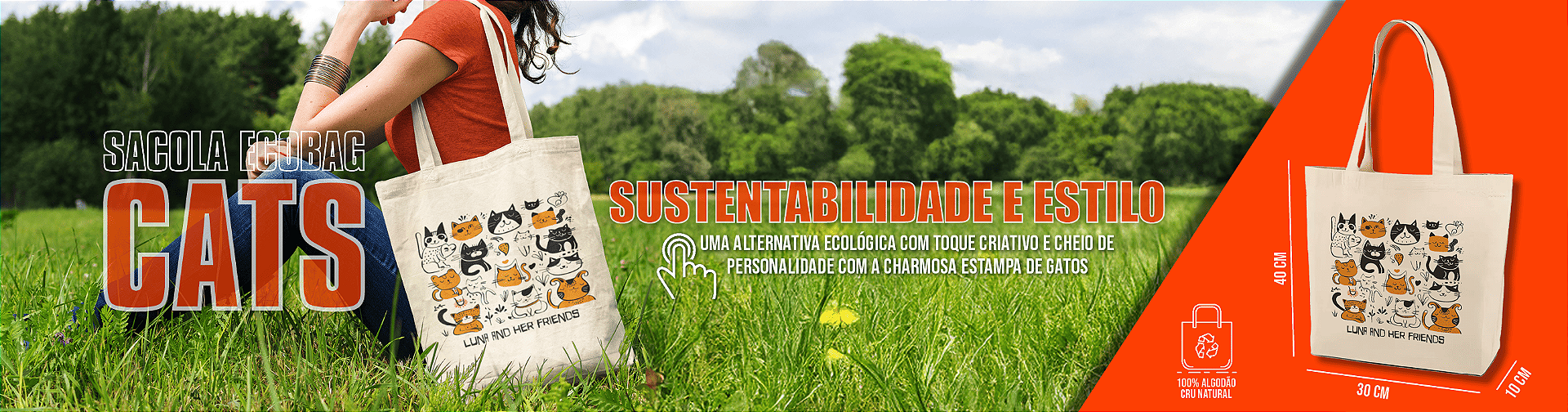SACOLA ECOBAG CATS