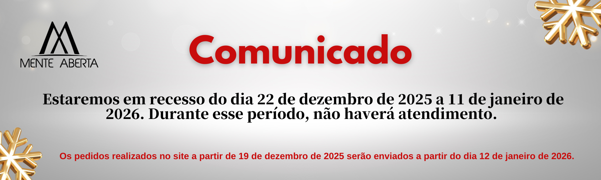 Comunicado recesso 2025