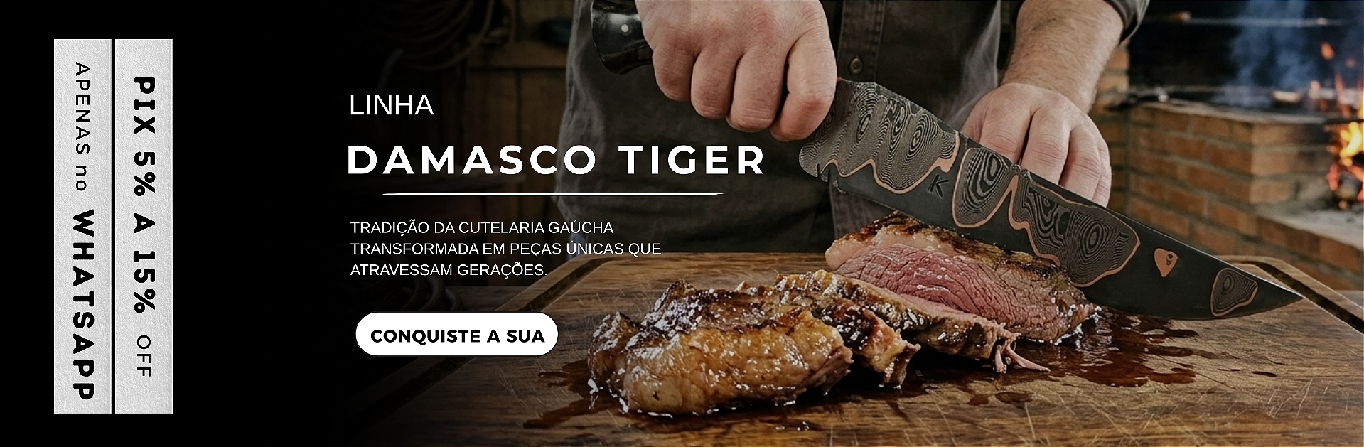 Aço damasco Tiger
