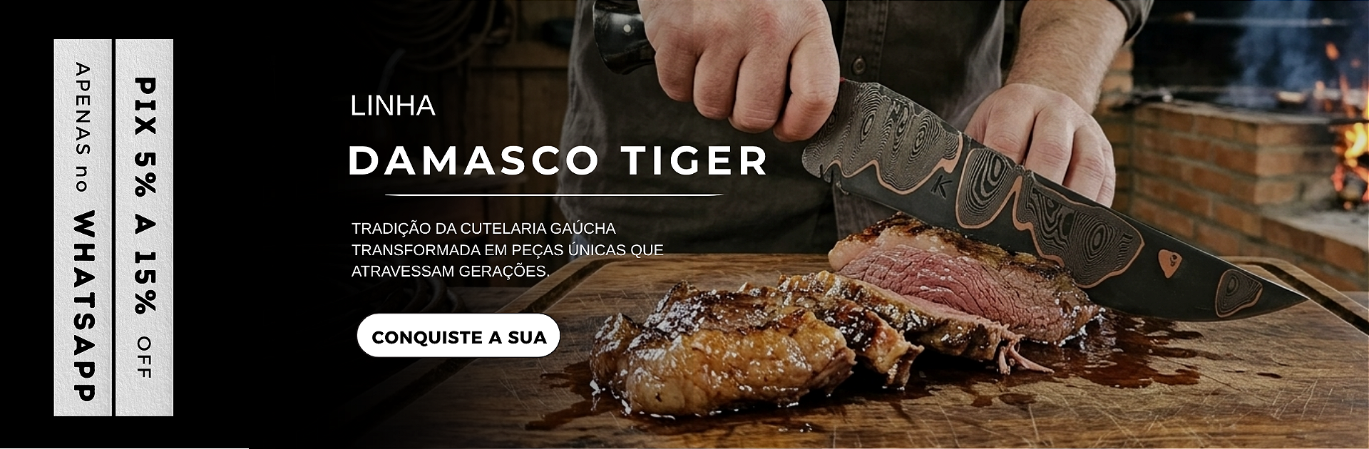 Aço damasco Tiger