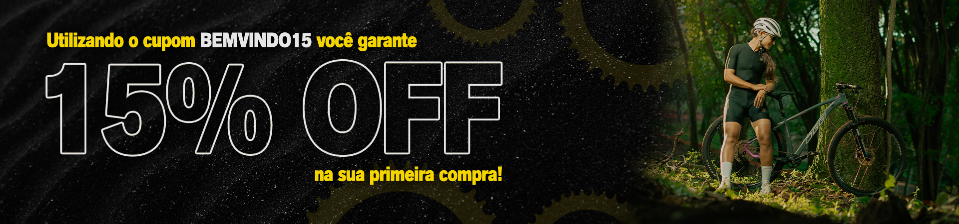 cupom de 15% off na primeira compra