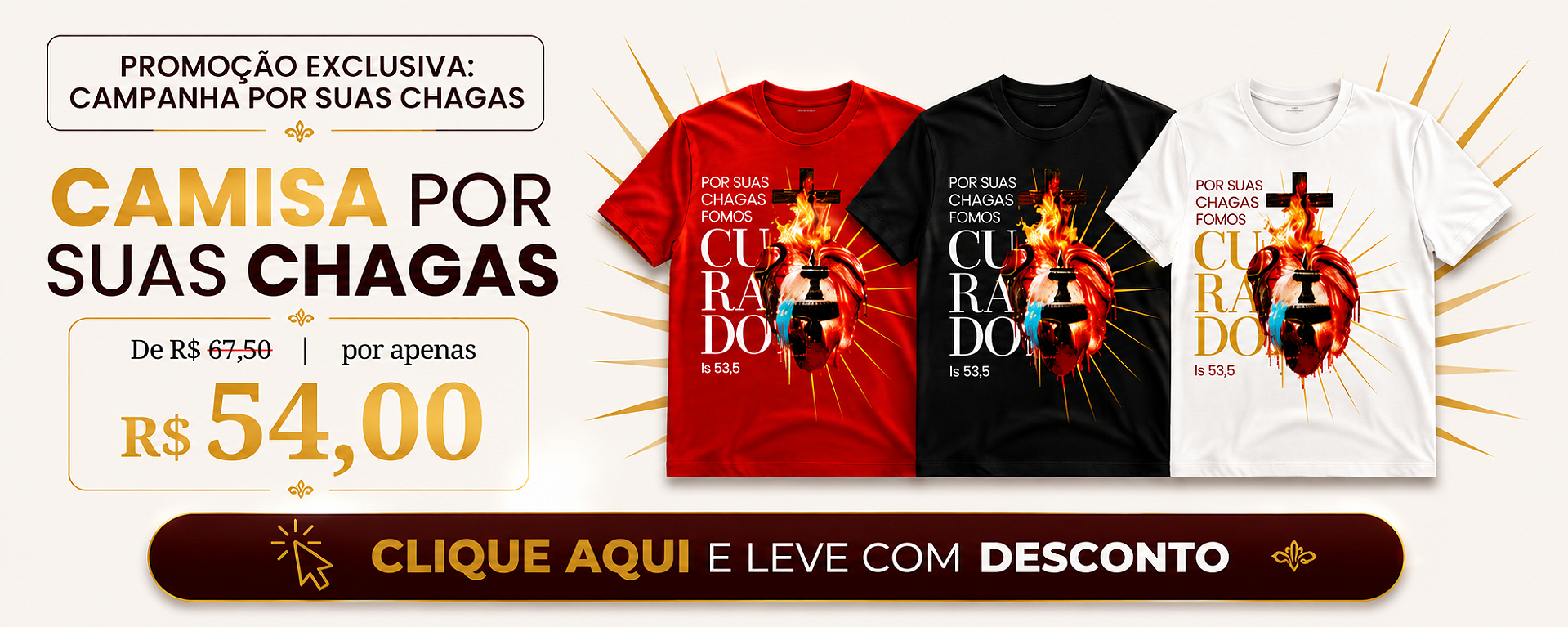 PROMOÇÃO CAMISA CHAGAS