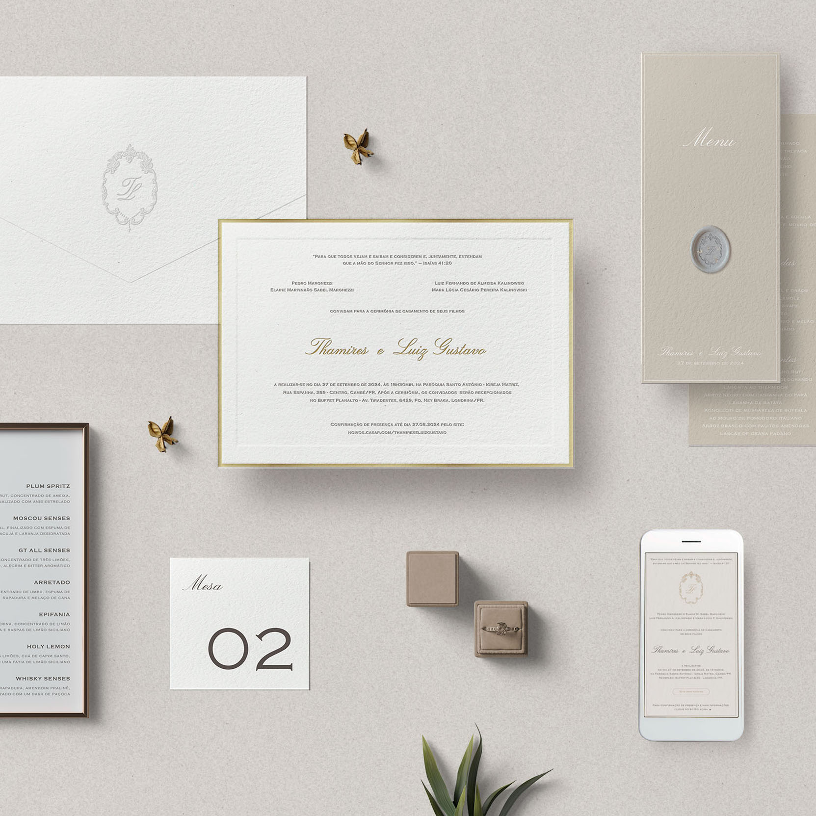 Identidade visual casamento - classico tradicional mobile