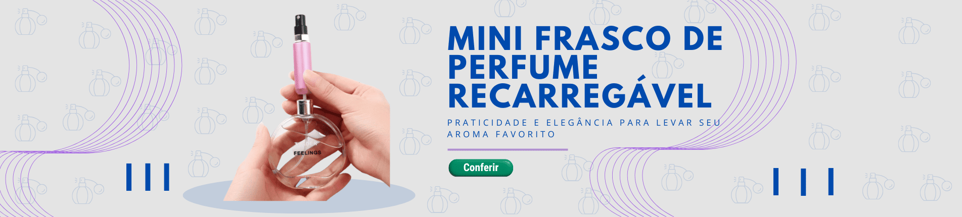 Mini frasco de perfume recarregavel