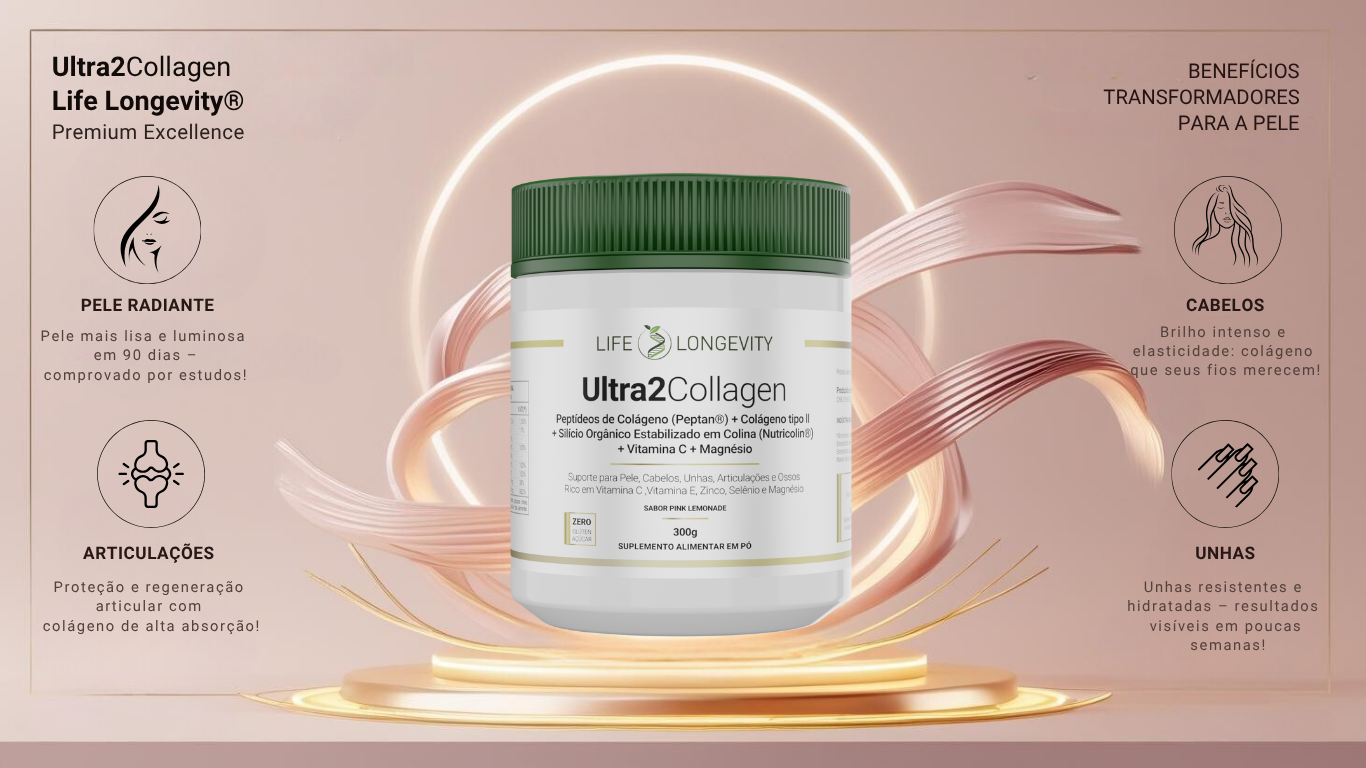 Ultra2Collagen – Fórmula Exclusiva com Peptídeos de Colágeno