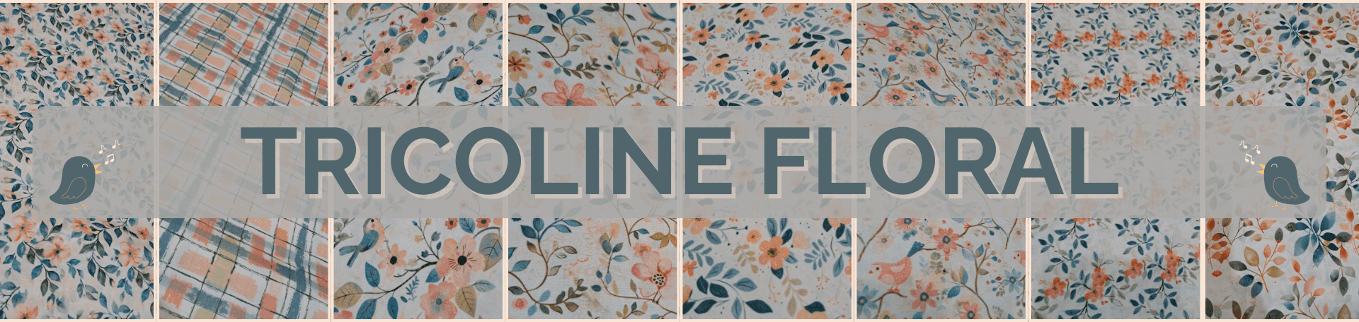 FLORAL FABRICART COM PASSAROS