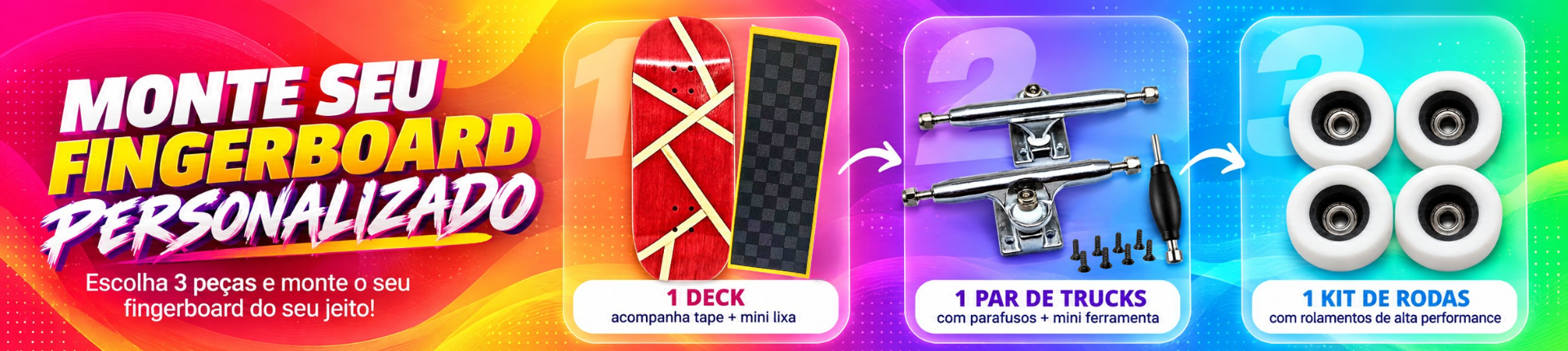 Monte o seu Fingerboard Personalizado