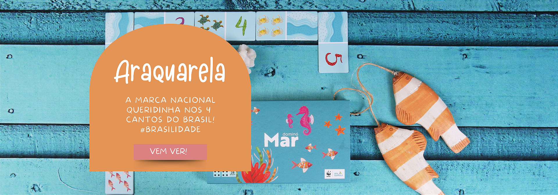 Full Banner Araquarela específico para a página da marca