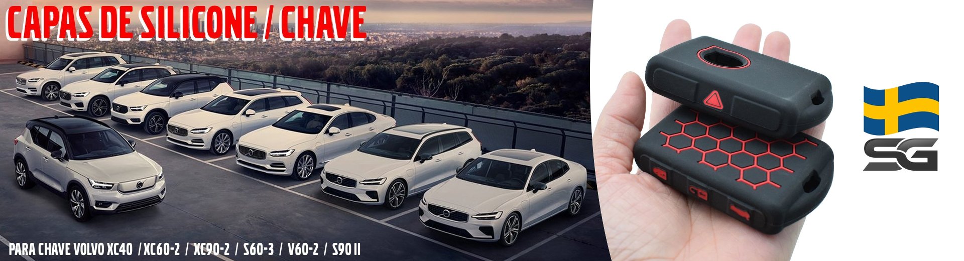 CAPA CHAVE SILICONE BK PARA NEW VOLVO