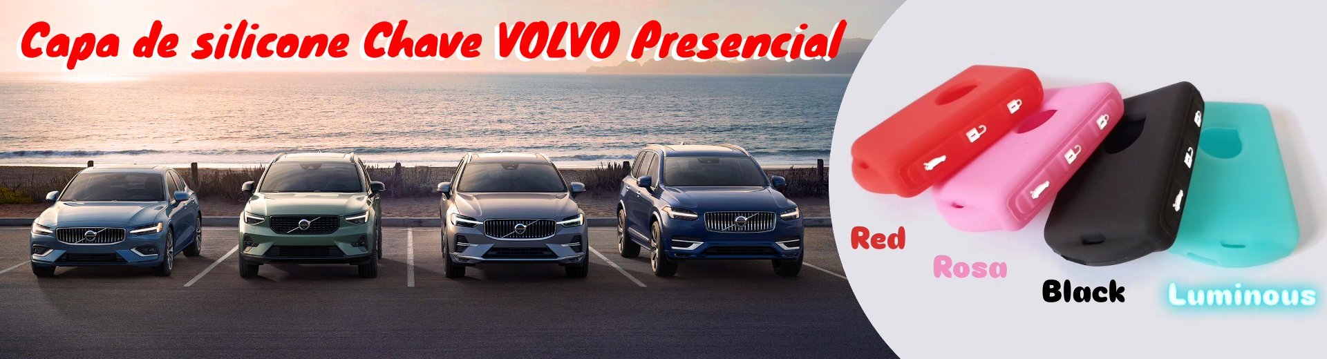 CAPA CHAVE SILICONE  PARA NEW VOLVO