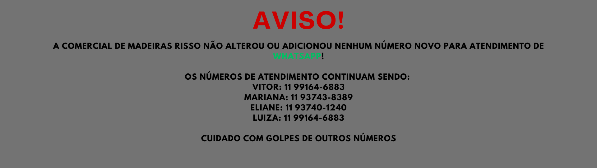 Telefones alternativos- novo