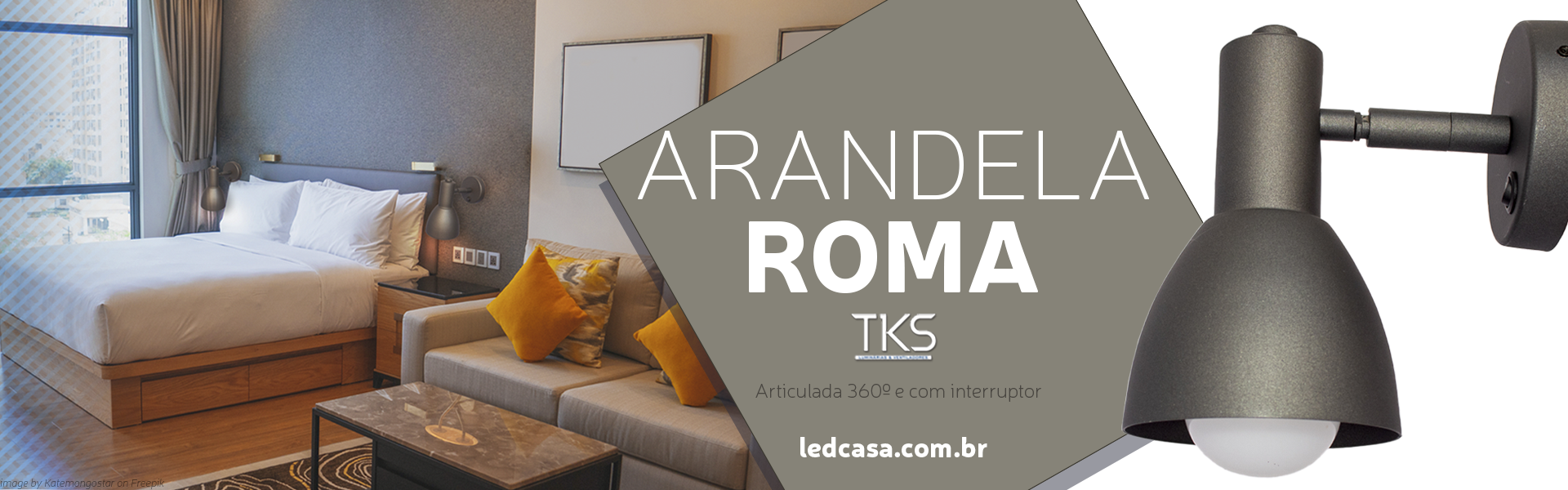 Arandela Roma de Cabeceira