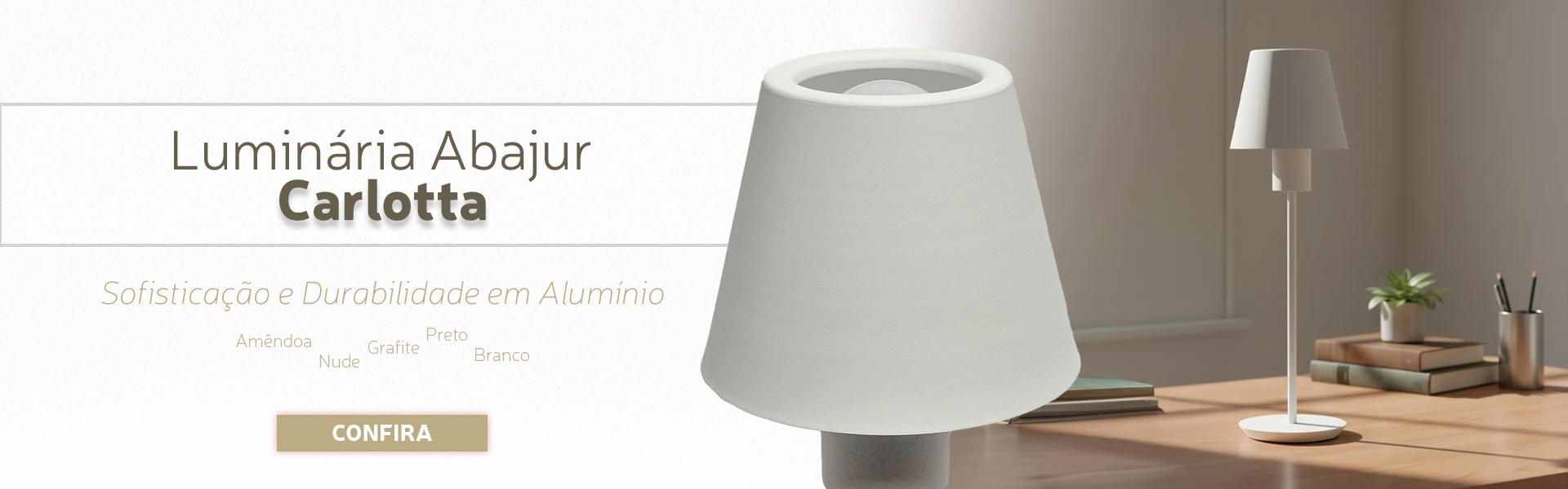 Luminária Abajur Carlotta