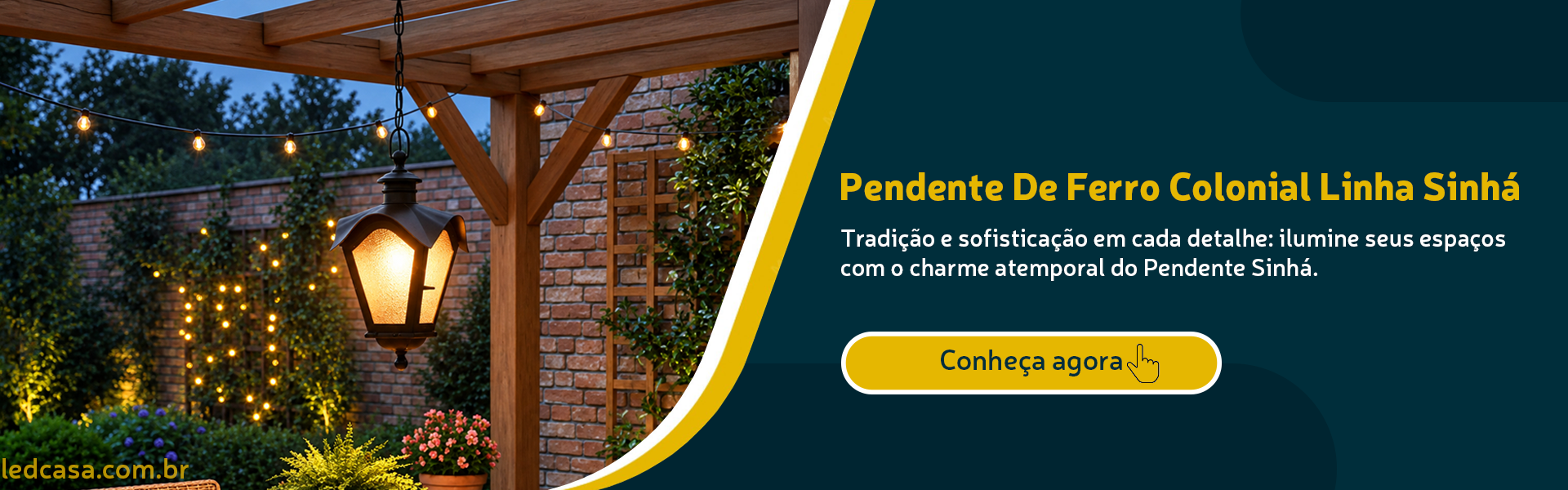 Pendente de Ferro Colonial Linha Sinhá 1501 e 1502