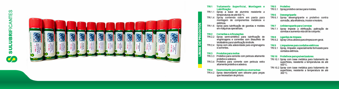 Produtos exclusivos - Sulubrificantes