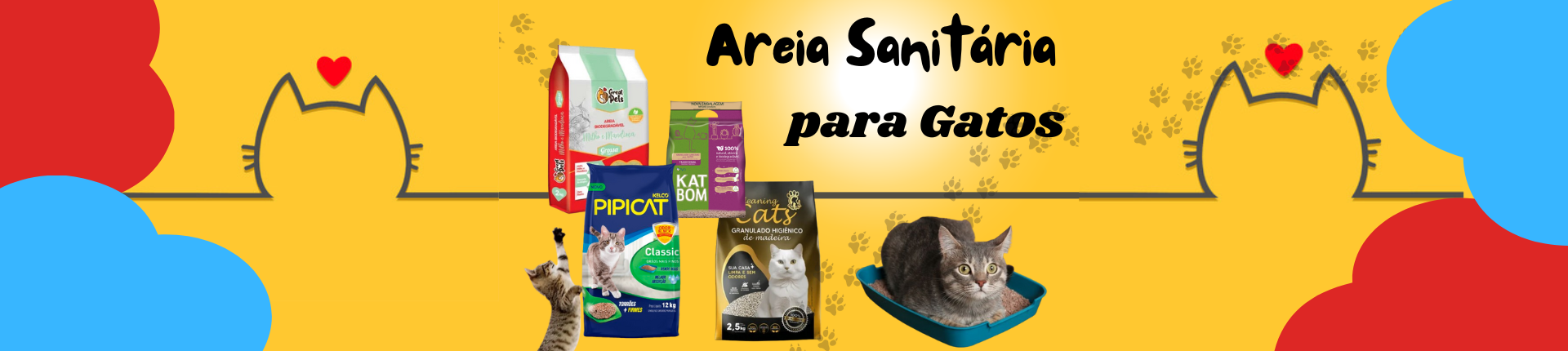 Areia sanitaria para gatos