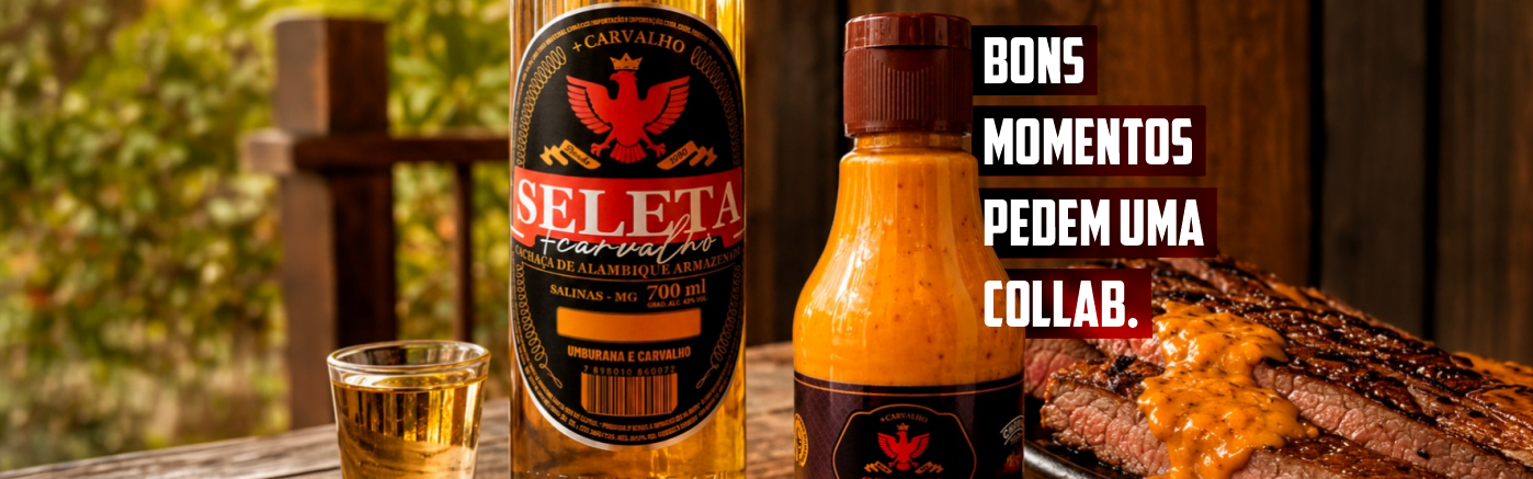 Banner Molho De Pimenta Defumado com Cachaça Seleta + Carvalho