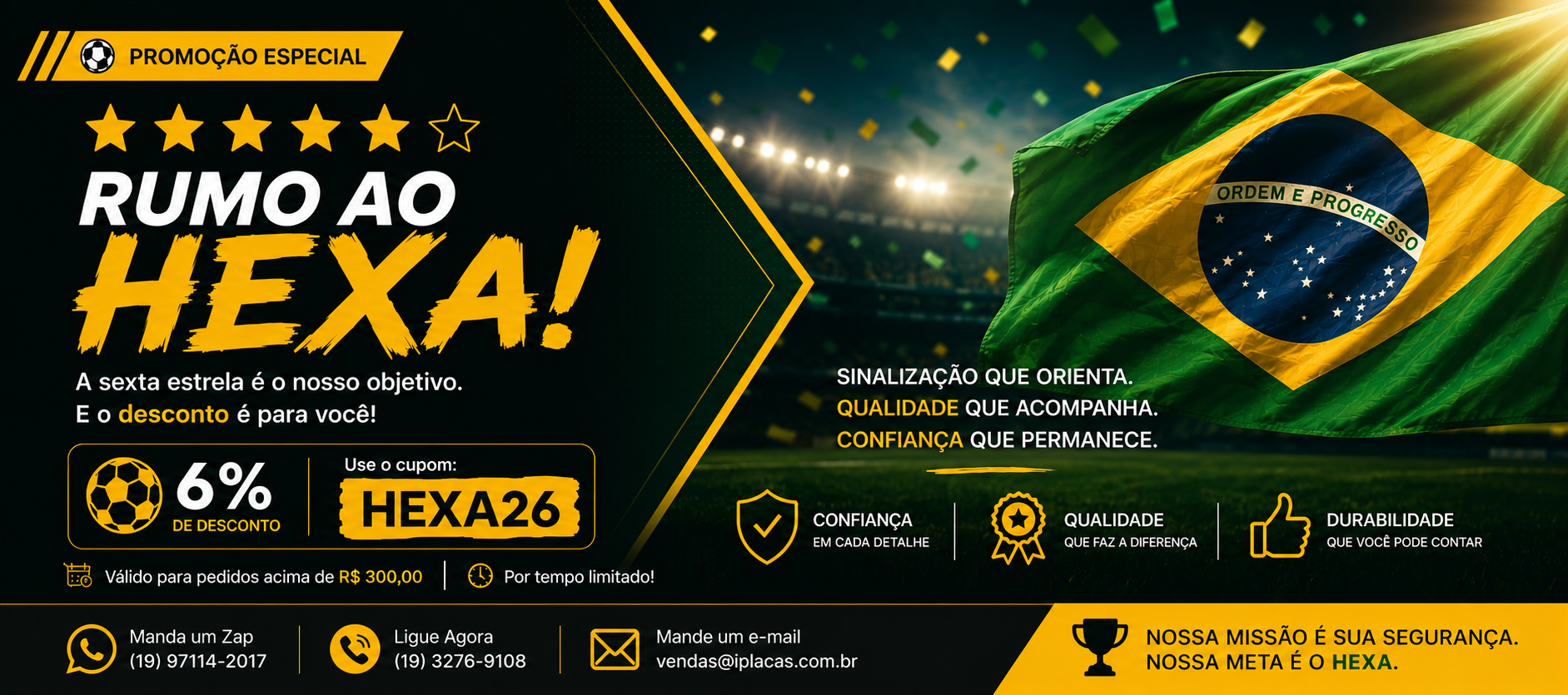 Full Banner Copa 6% Cupom