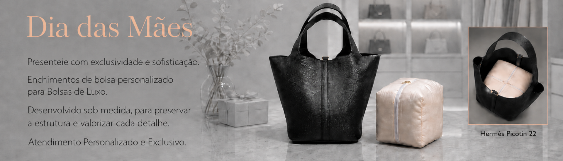 Enchimento bolsa Herms