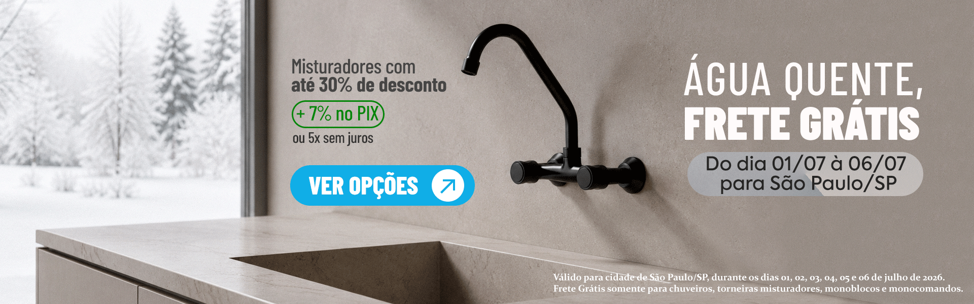 Agua Quente, Frete Gratis - Misturador