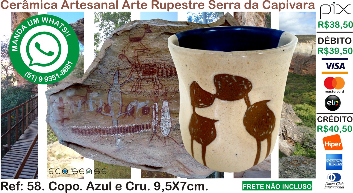 Copo Ergonômico Cerâmica Serra da Capivara