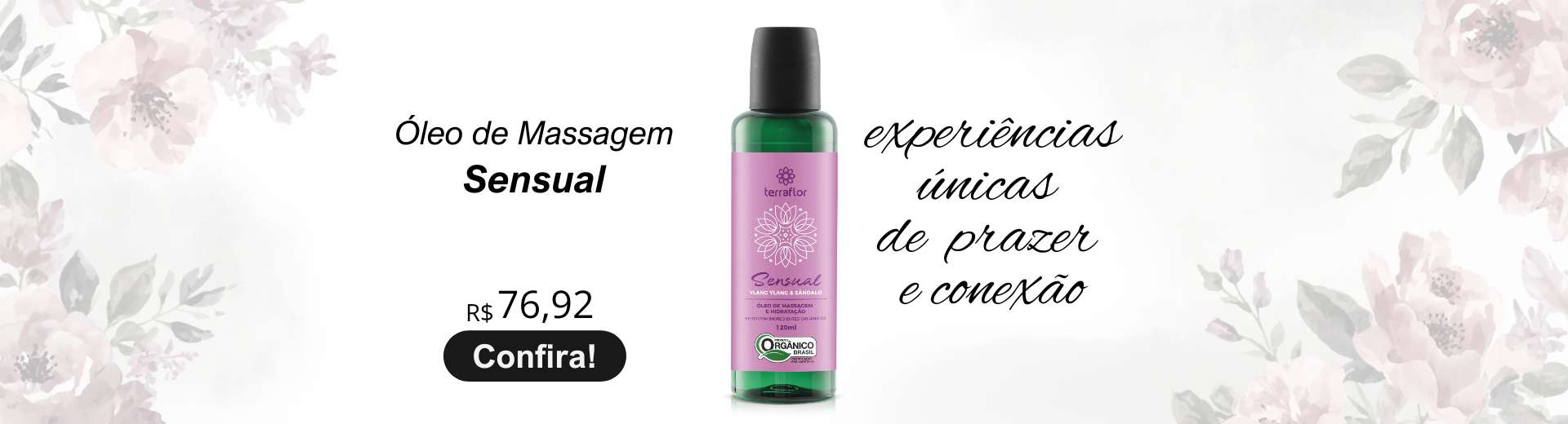 Óleo de Massagem Sensual Terra flor_R$ 76,92