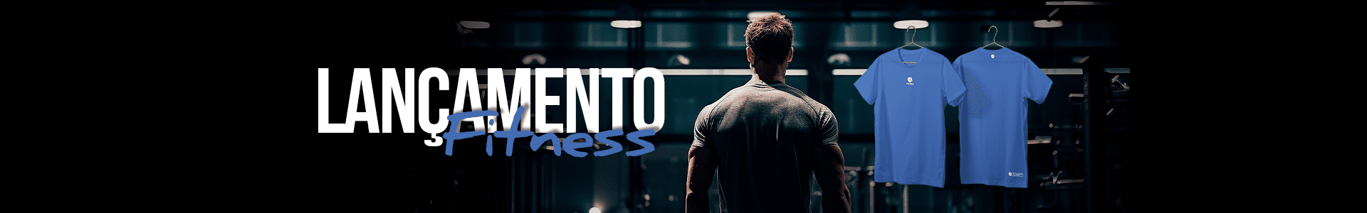 Banner - camisa - fitness - azul