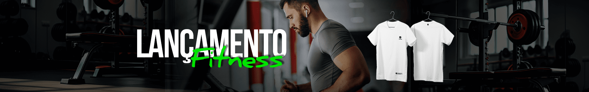 Banner - camisa - fitness - branca