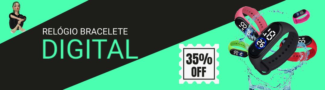 Relógio bracelete digital_