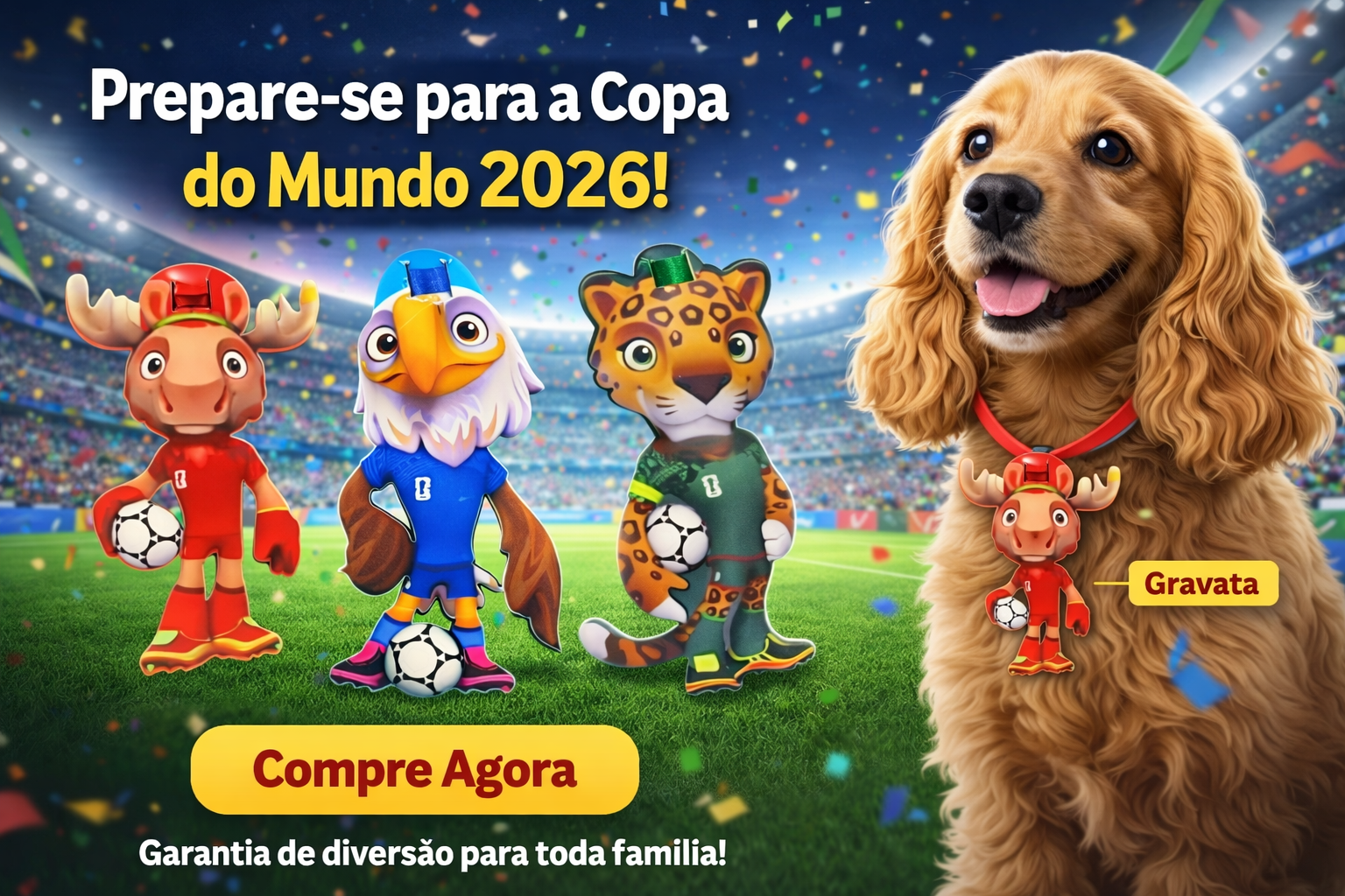 gravata mascote copa
