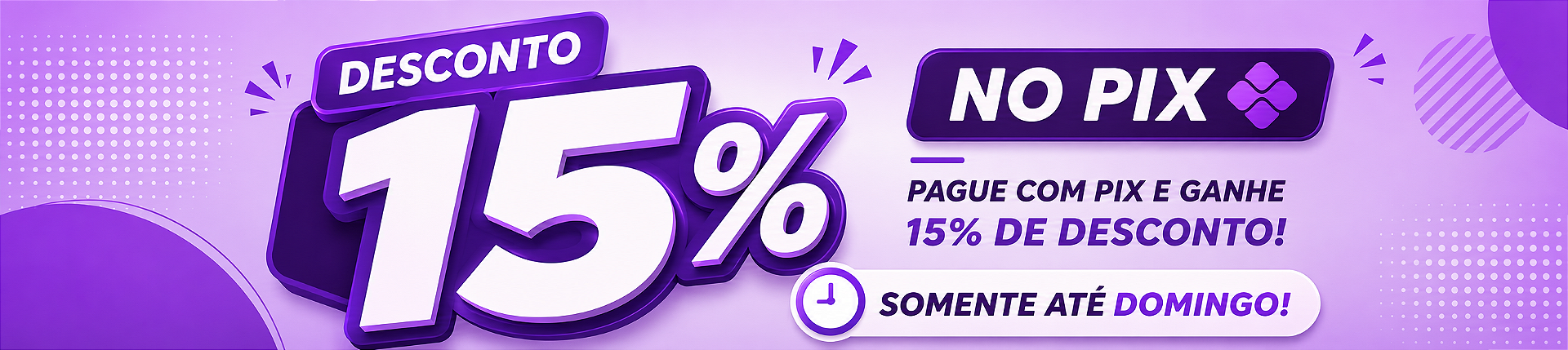 15% OFF FINAL DE SEMANA