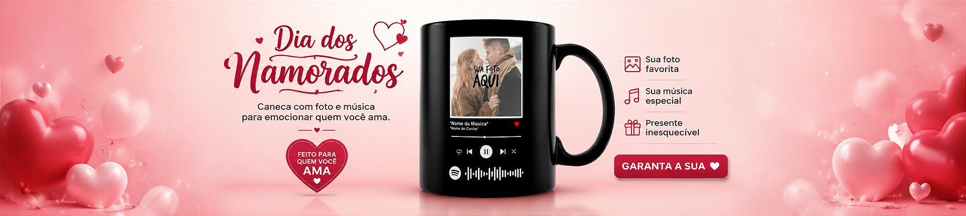 caneca spotify namorados
