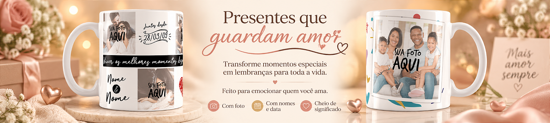 Caneca com Foto e Mensagem