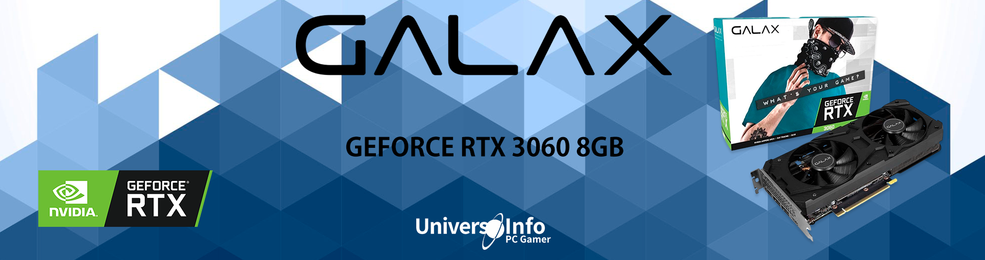 Placa de Vídeo Galax NVIDIA GeForce RTX 3060 OC, 8GB GDDR6, LHR, 1-Click,