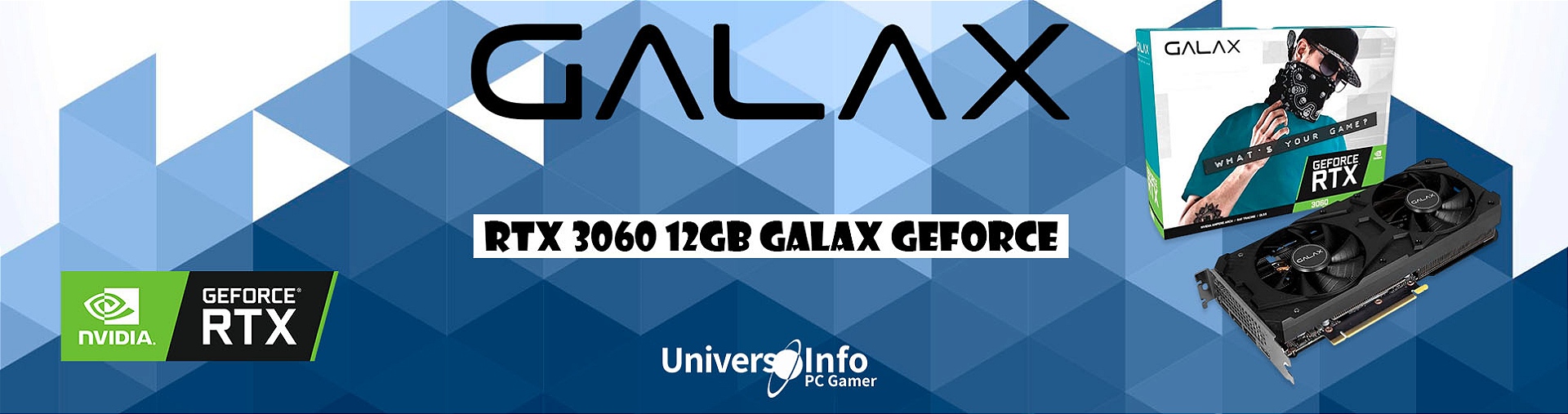 Placa de Vídeo Galax NVIDIA GeForce RTX 3060 OC, 12GB GDDR6,