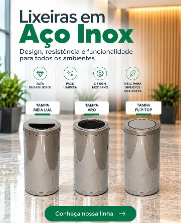 Lixeiras Aço Inox mobile