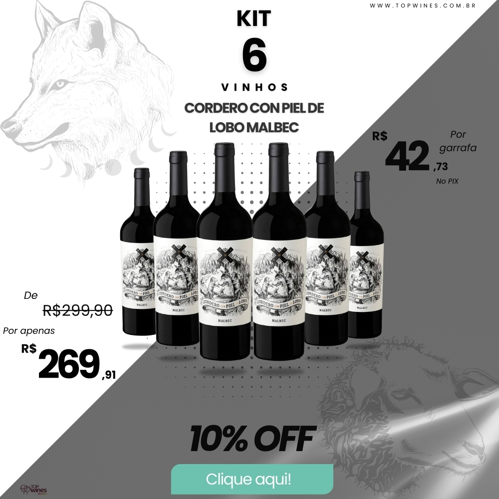 Full Banner Kit 6 Vinhos Tintos Cordero con Piel de Lobo mobile