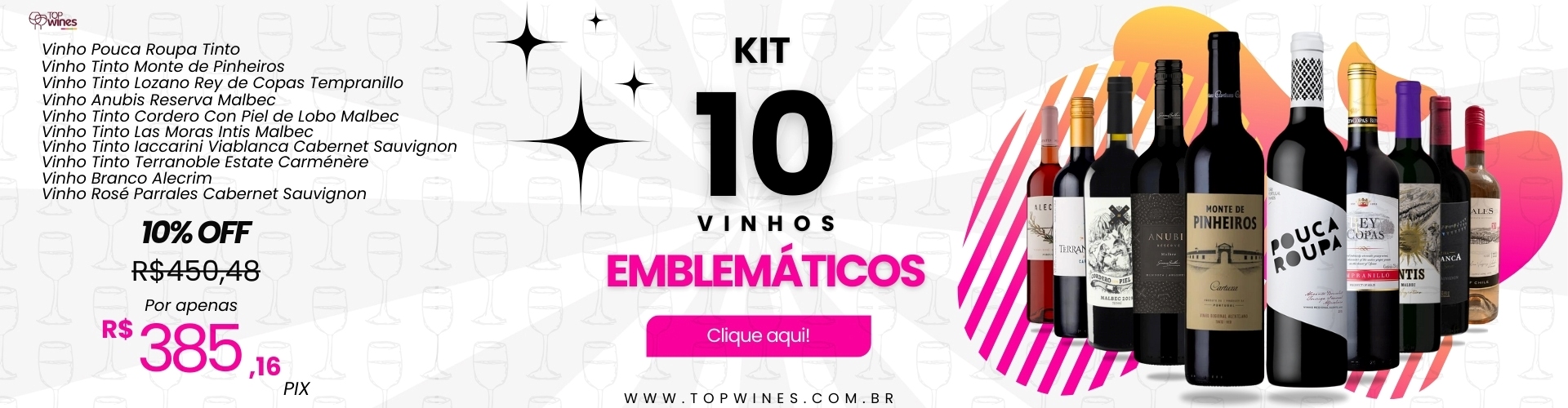 Full Banner Kit 10 Vinhos Emblemáticos